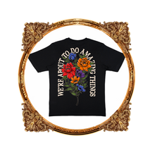 Load image into Gallery viewer, Amazing Things Flower (Black) T-shirt
